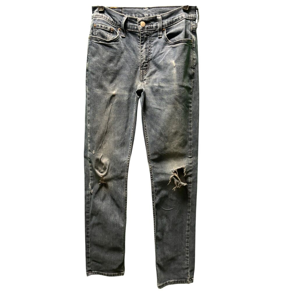 Levi's 514 Straight Fit Jeans Men's 29x32 Dark wash distressed